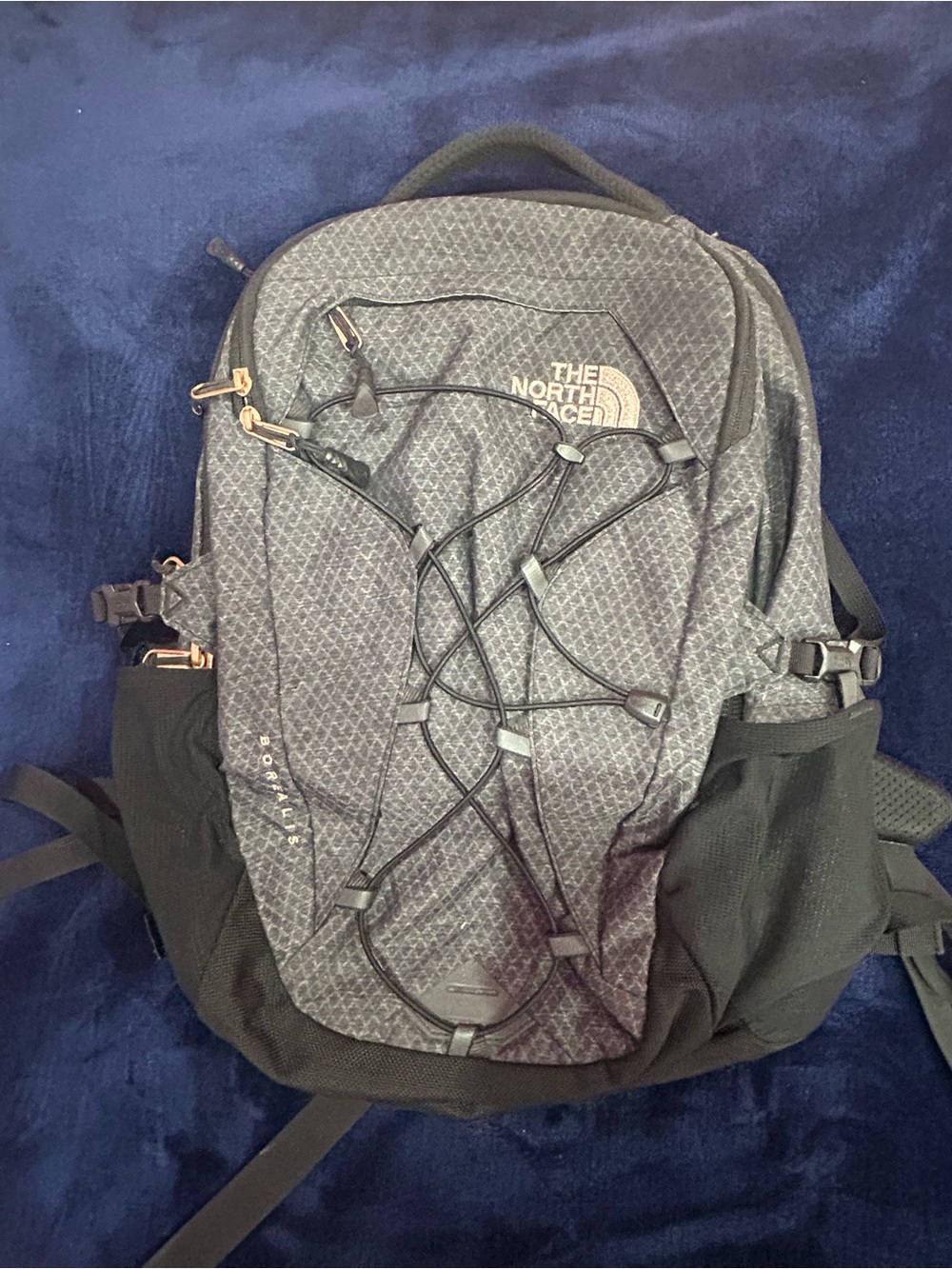 The North Face Borealis Black & Rose Gold Backpack